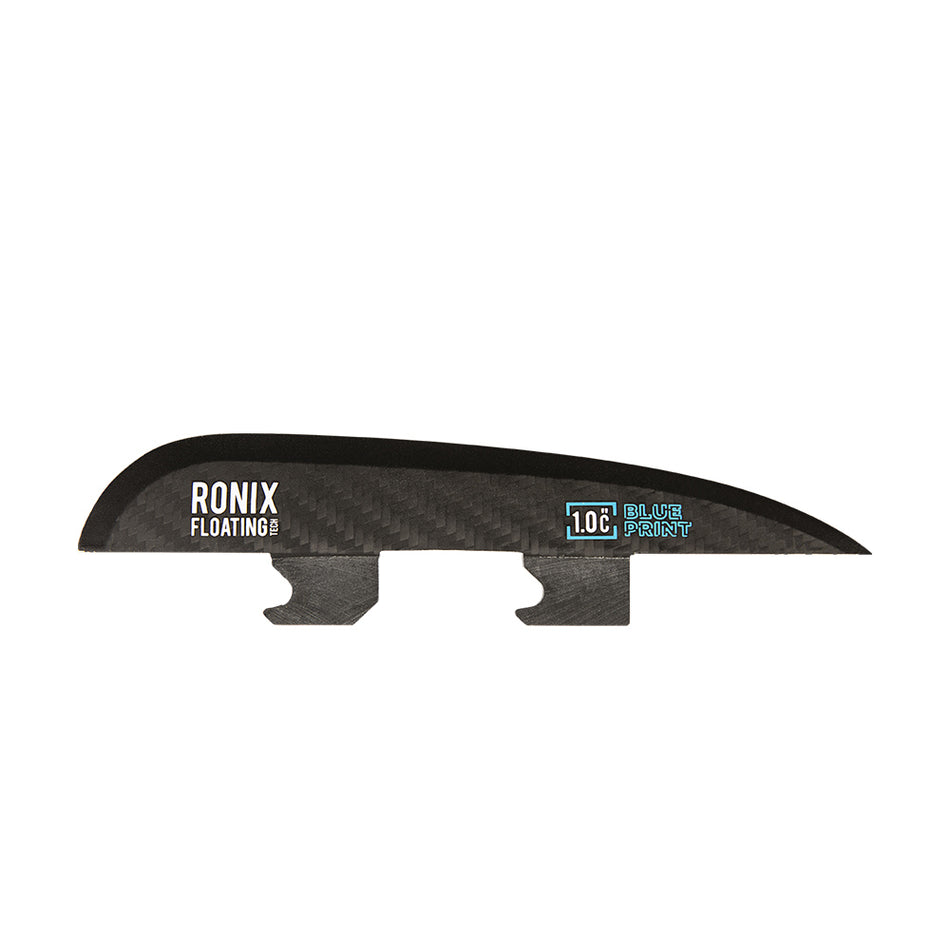 1.0 in. - Floating Button - Blueprint - Center Surf Fin - Carbon