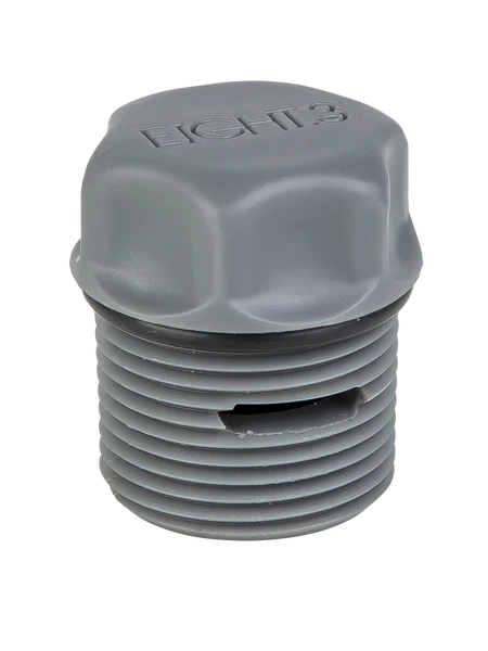 Eight.3 - Vented Valve Plug - Silver