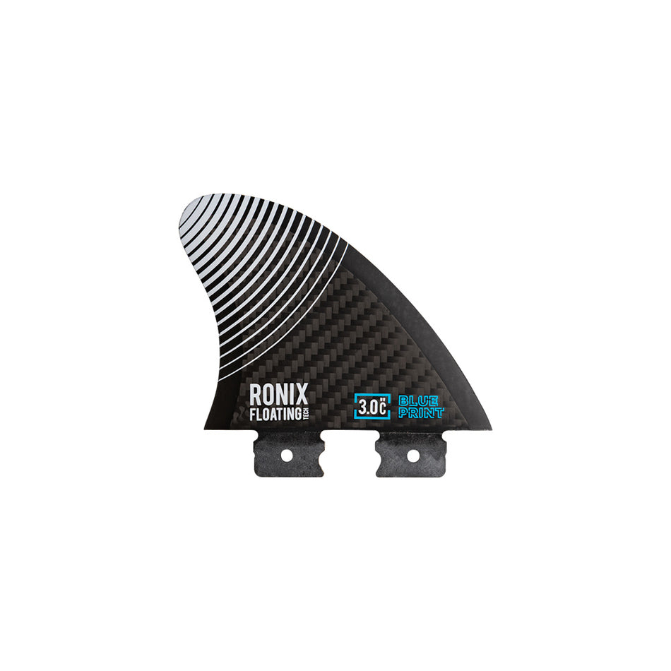 3.0 in. - Floating Button - Blueprint - Center Surf Fin - Carbon