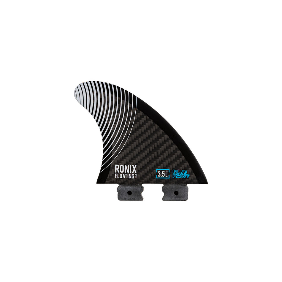 3.5 in. - Floating Button - Blueprint -  Surf Fin - Carbon
