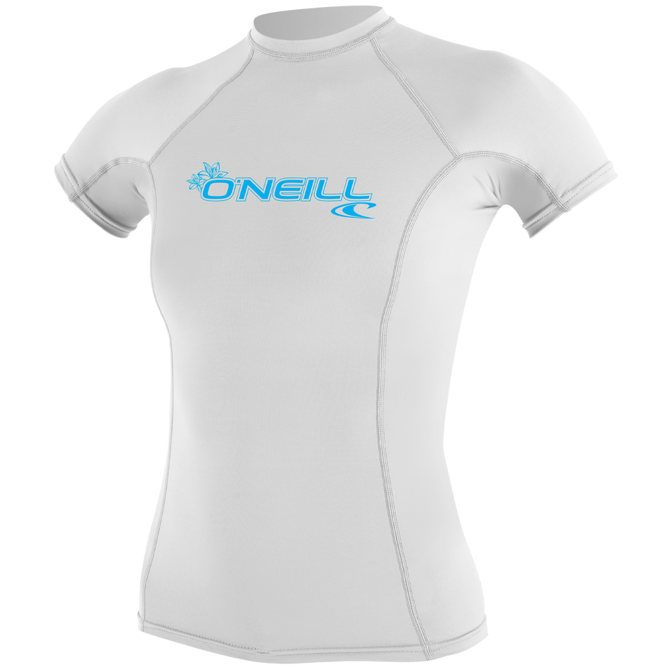 Wms Basic Skins S/S Rash Guard- WHI- Wms