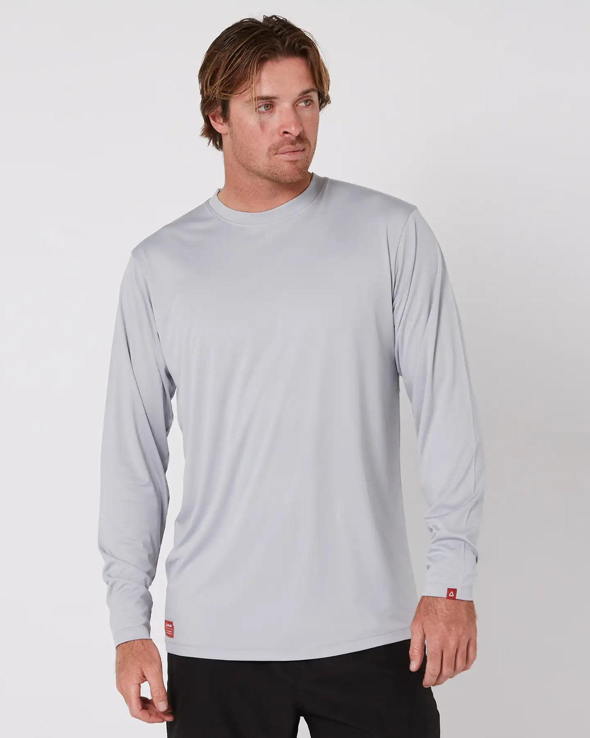 Follow Sun Tee L/s - Light Grey 