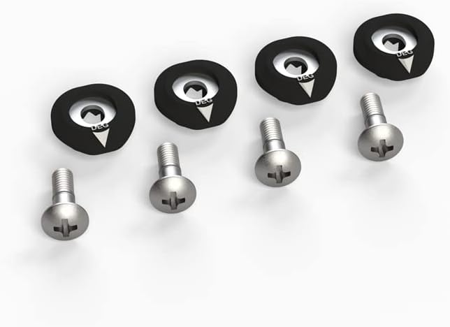 1/4-20 Baseless Boot Hardware- Set Of 4 - Black/Stainless