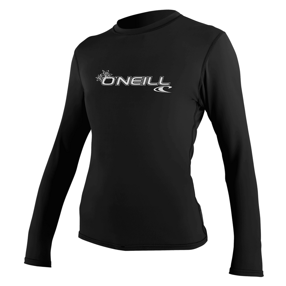 Wms Basic Skins L/S Sun Shirt- BLK- Wms
