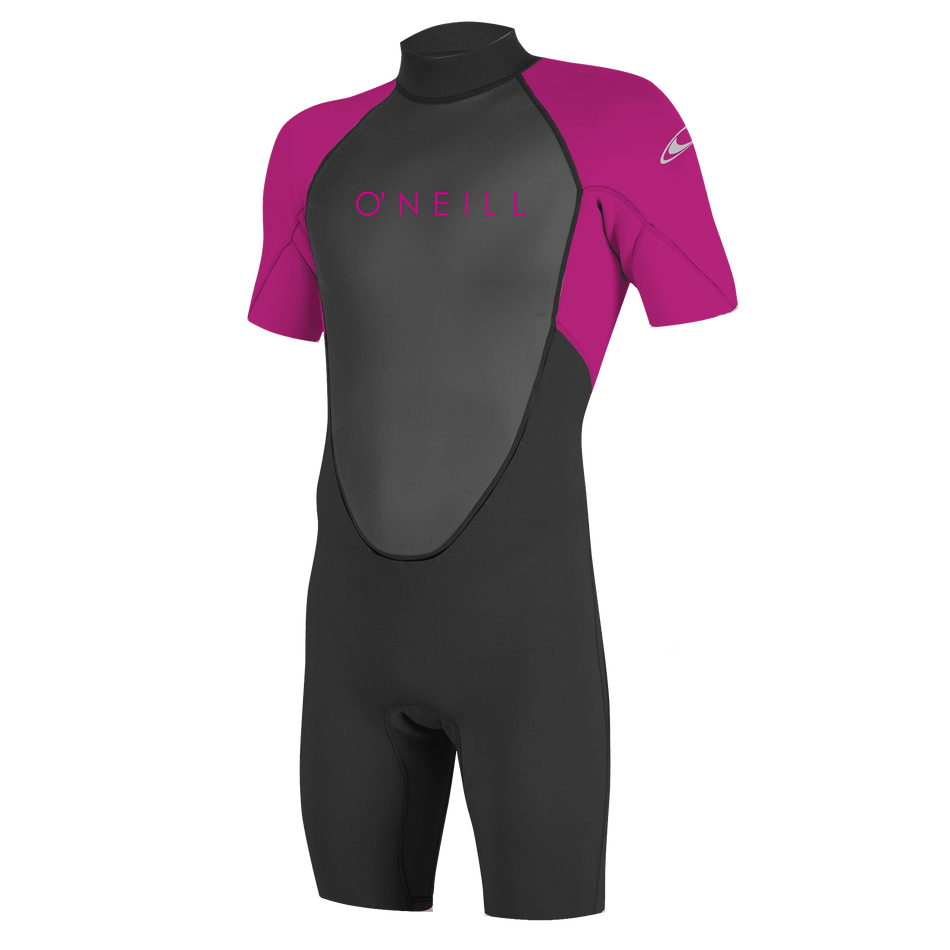 Youth Reactor-2 2mm Back Zip S/S Spring - Black/Berry