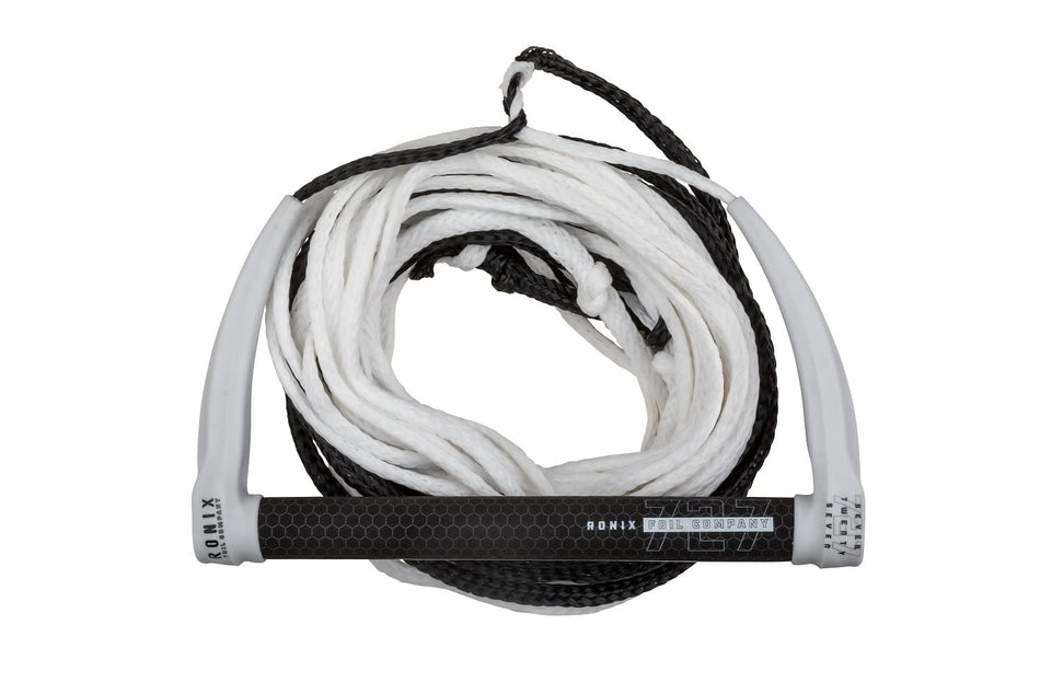 727 Foil Combo - Hide Grip 13in. Handle w/ 77.5ft. 10-Sect. Rope - White/Black