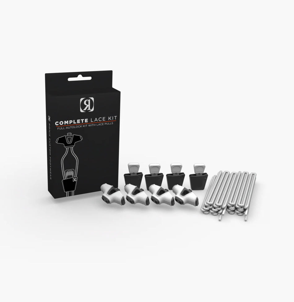 Ronix Complete Lace Kit - White (set of 4 Laces, 4 AutoLocks, 4 Pull Handles)