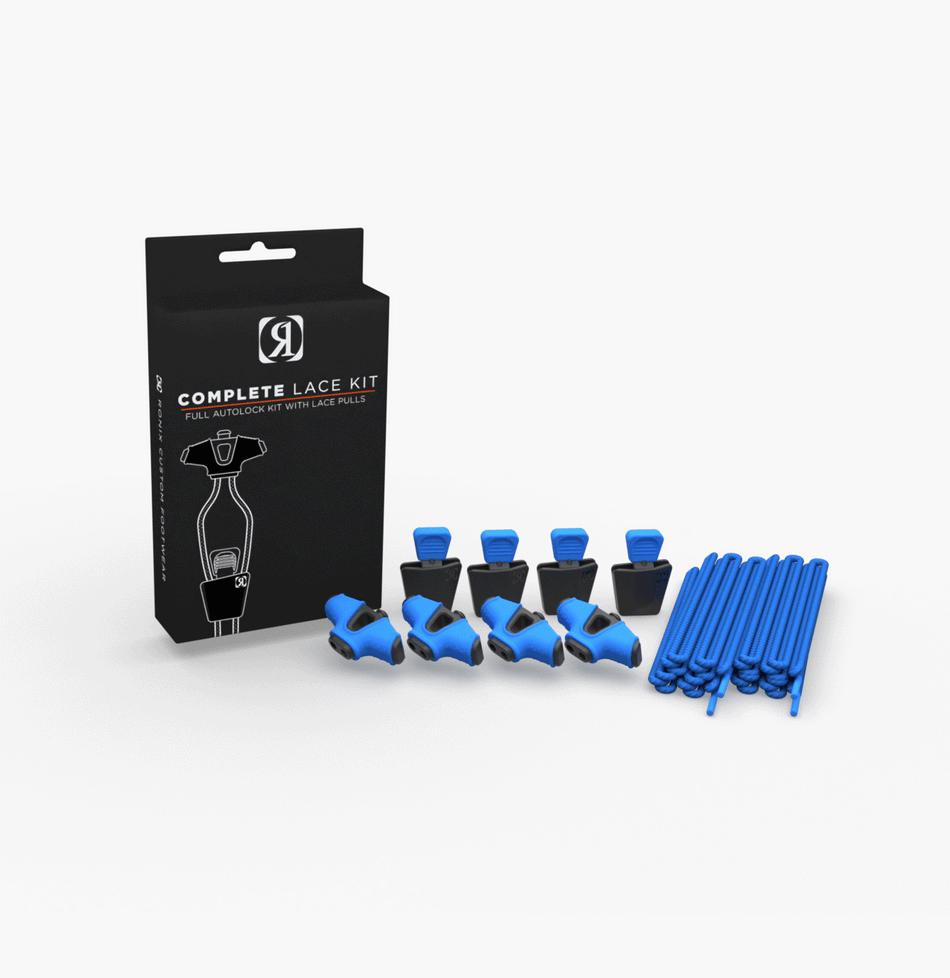 Ronix Complete Lace Kit - Blue (set of 4 Laces, 4 AutoLocks, 4 Pull Handles)