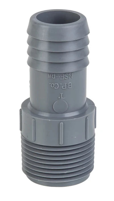 Eight.3 - 1" Npt Port Thread To 1" Barb Fitting