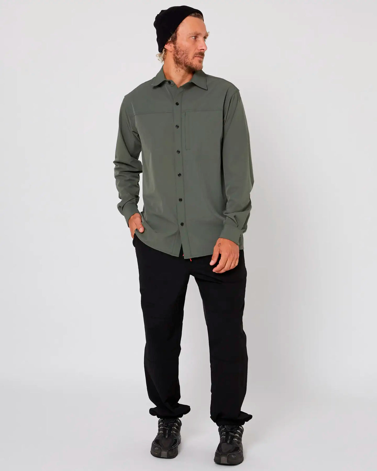 Follow Sun Shirt L/S - Olive  5