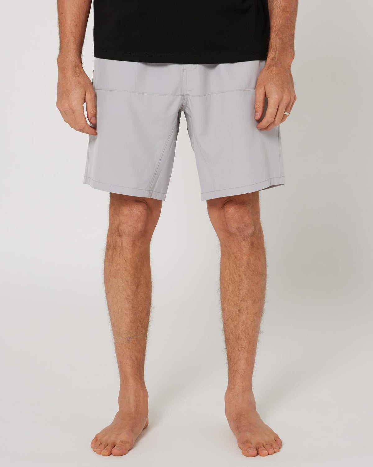 Follow All Day Shorts - Light Grey, side view