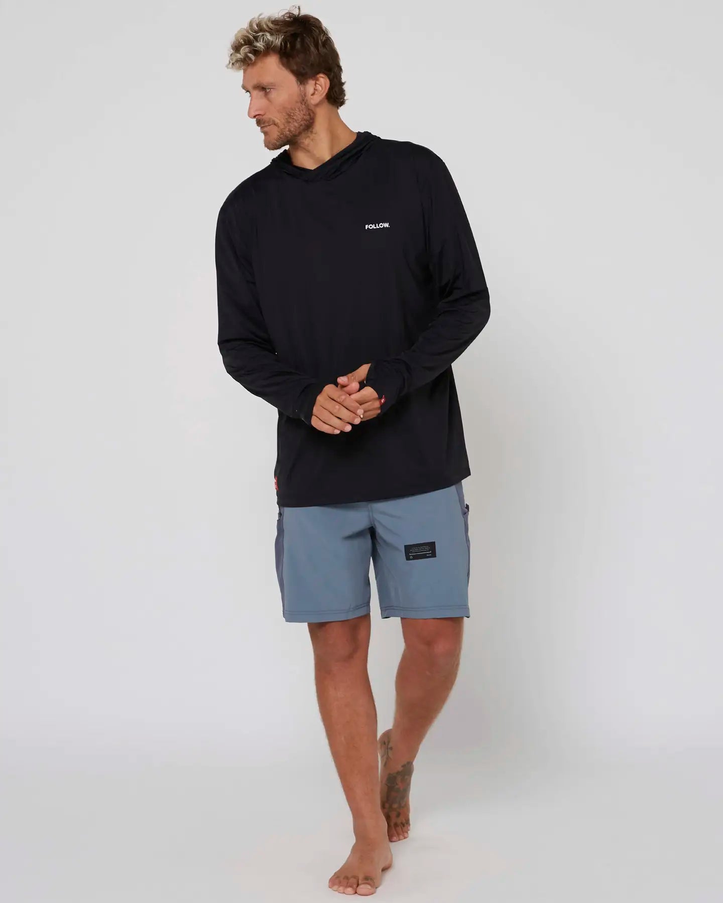 Follow Water Hood L/S - Black 4