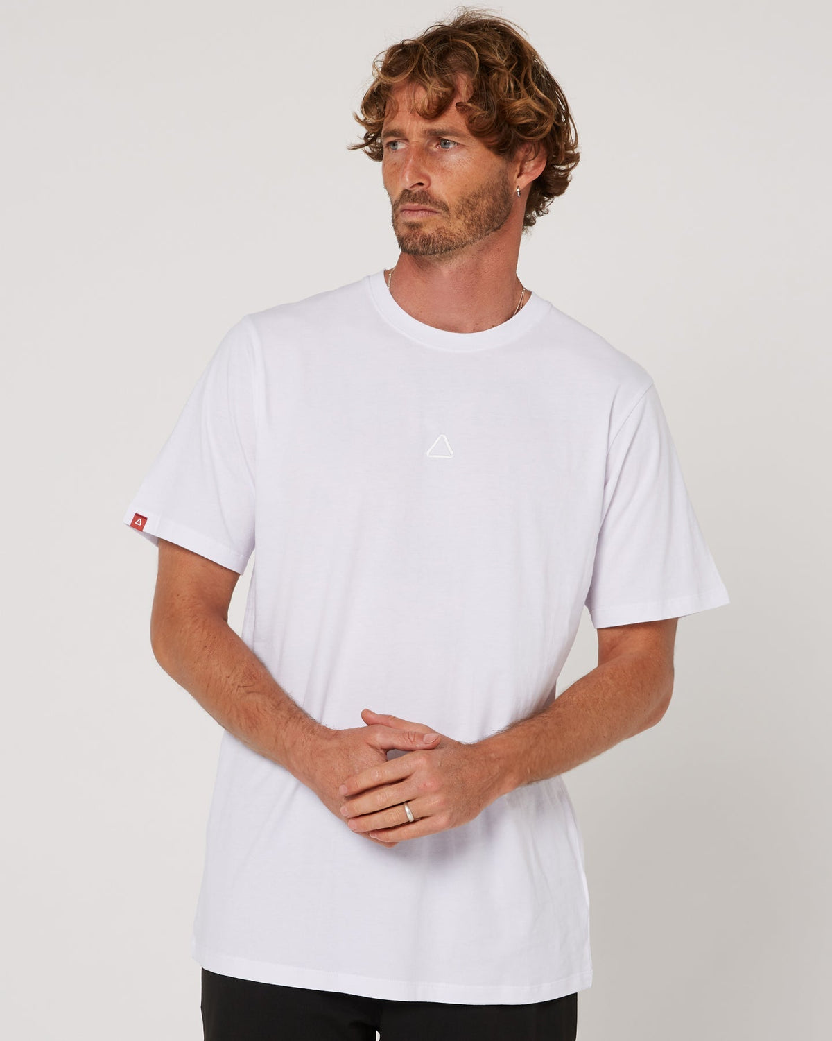 Follow Stitched Tee - White