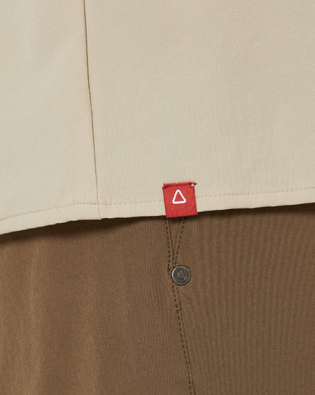 Follow Travel Shirt S/S - Cream, rear view
