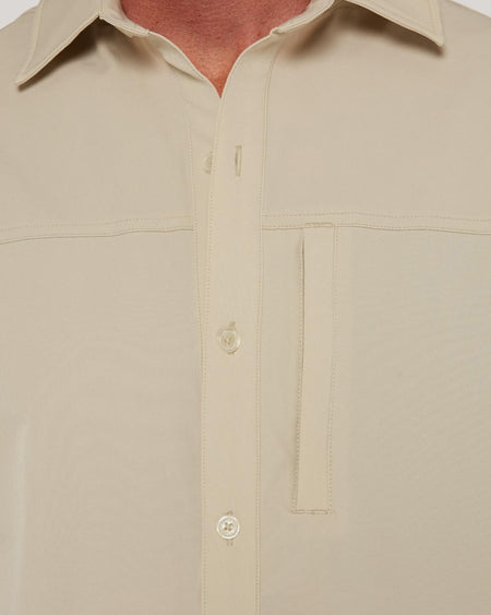 Follow Travel Shirt S/S - Cream, side view