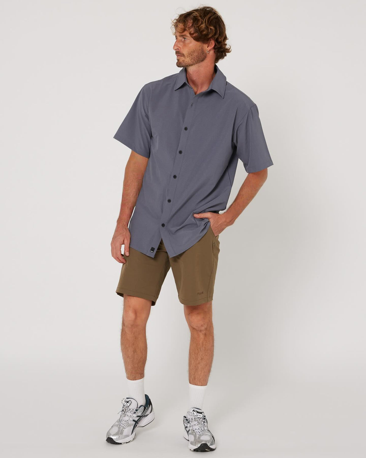 Follow Tech Shirt S/S - Slate, side view