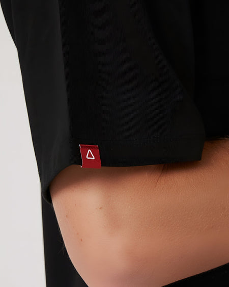 Follow Modern Tee - Black, in use