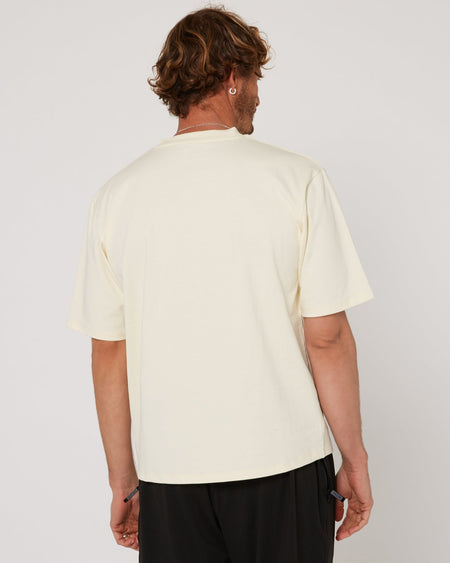 Follow Modern Tee - Cream, side view