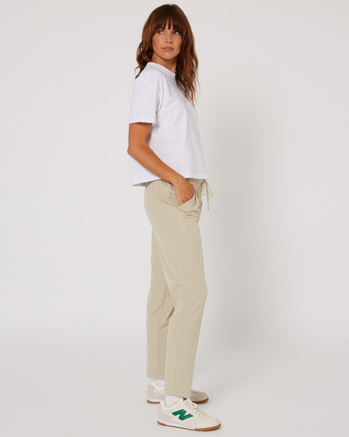 Follow Amora Pant - Cream, in use