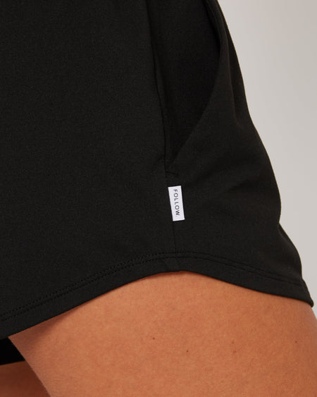 Follow Serena Shorts - Black, action