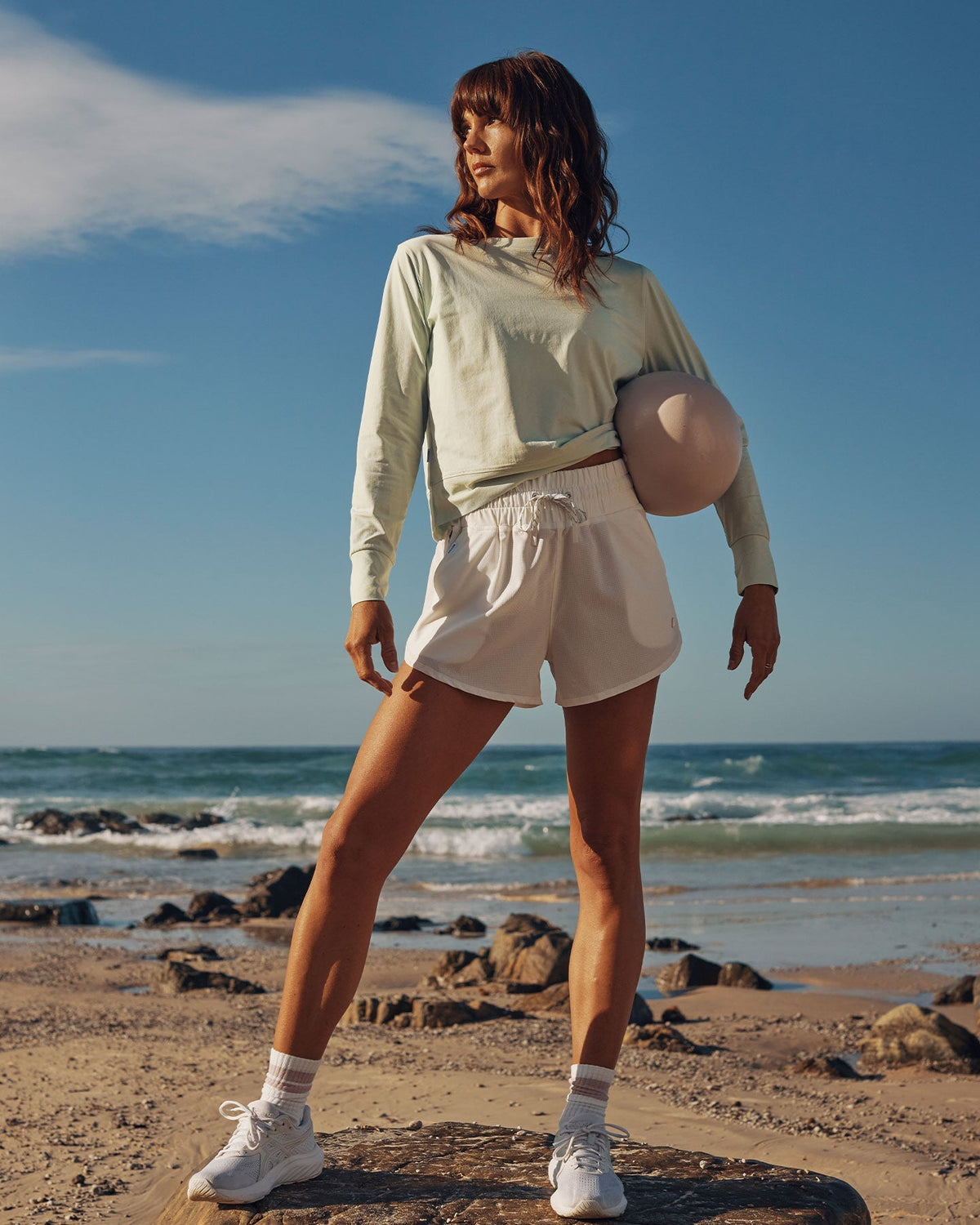 Follow Maven Shorts - Cream, rear view