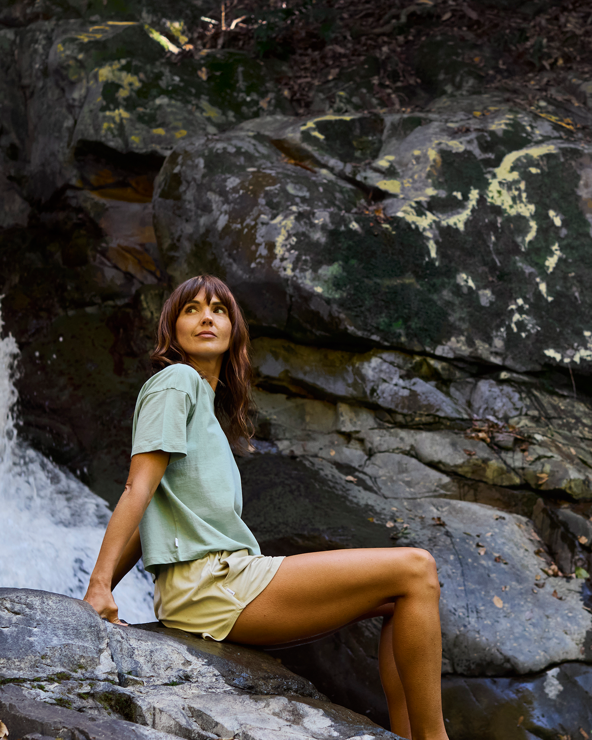 Follow Rhea Oversized Tee - Light Petina, side view