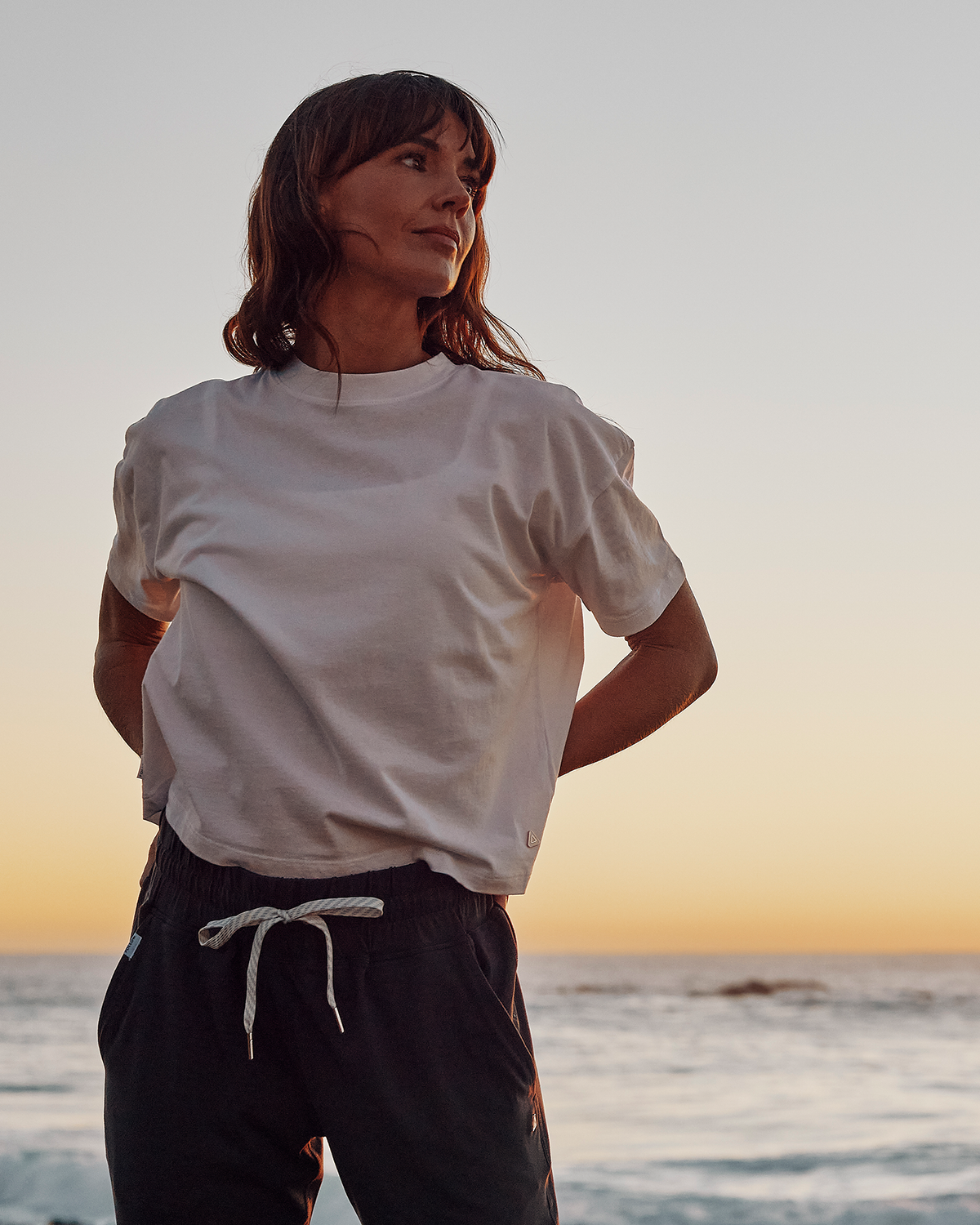 Follow Rhea Oversized Tee - White, lifestyle