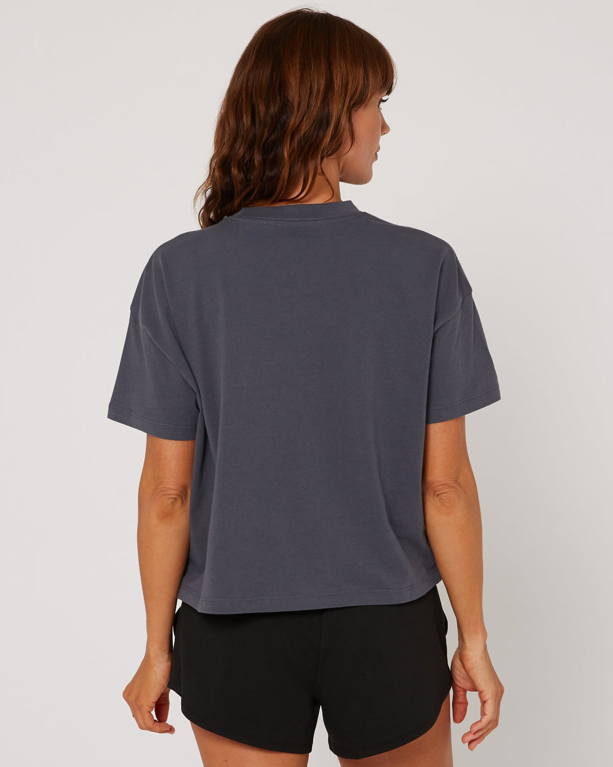Follow Rhea Oversized Tee - Charcoal, action