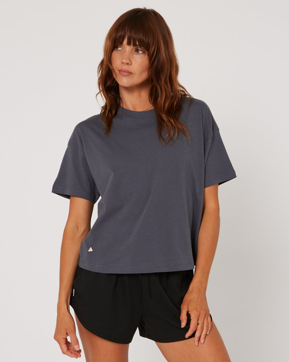 Follow Rhea Oversized Tee - Charcoal