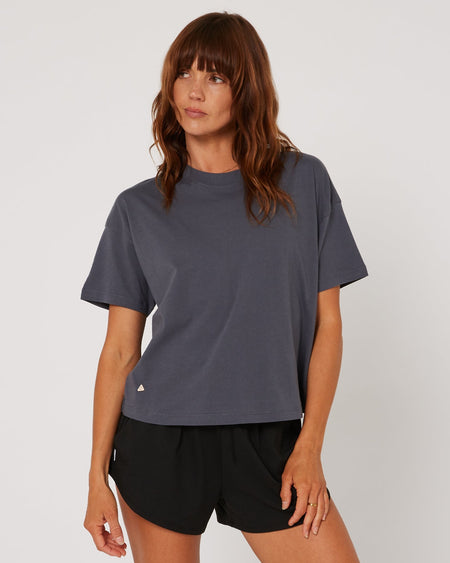 Follow Rhea Oversized Tee - Charcoal