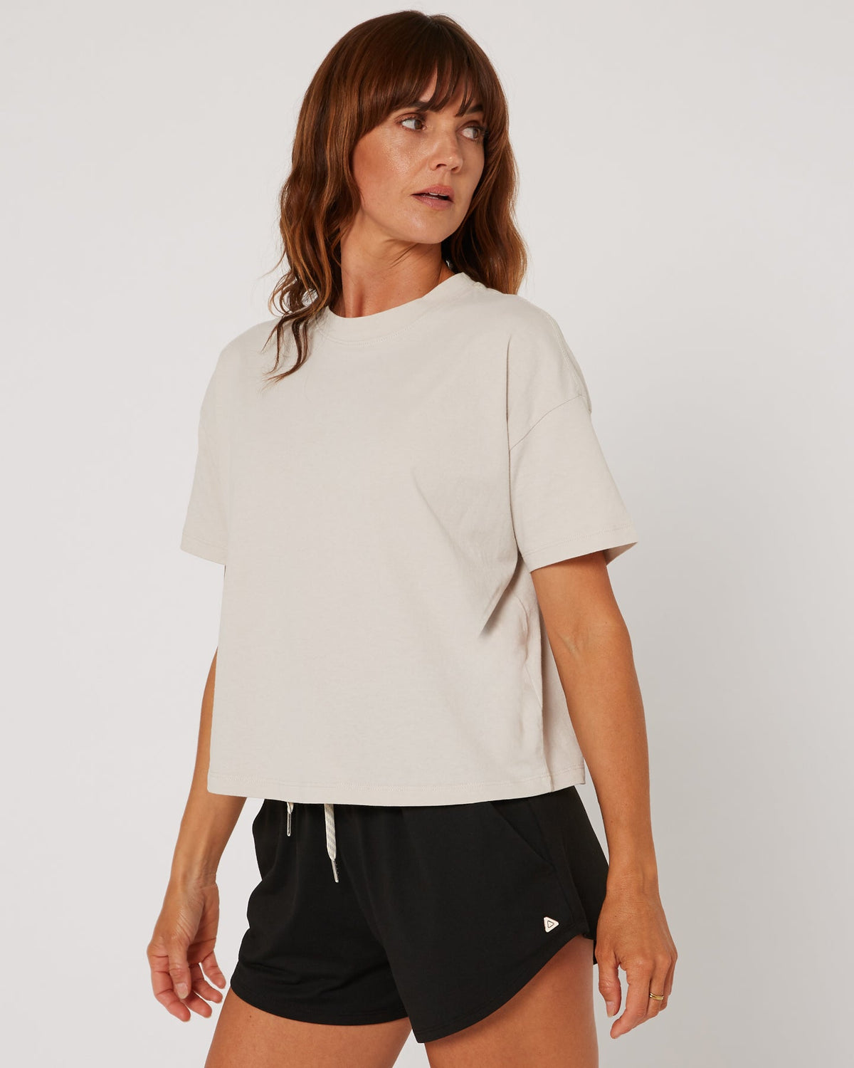 Follow Rhea Oversized Tee - Sand, lifestyle