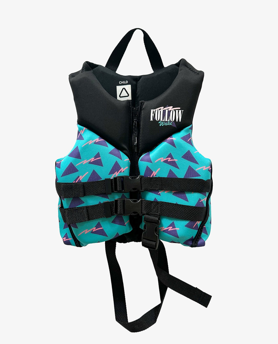 Follow Grommy CGA Child Life Jacket  - Black/Teal