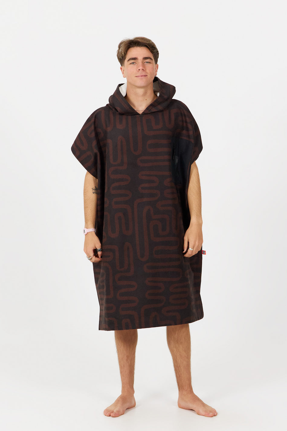 Tech Pocket Poncho - Black Snake - Design