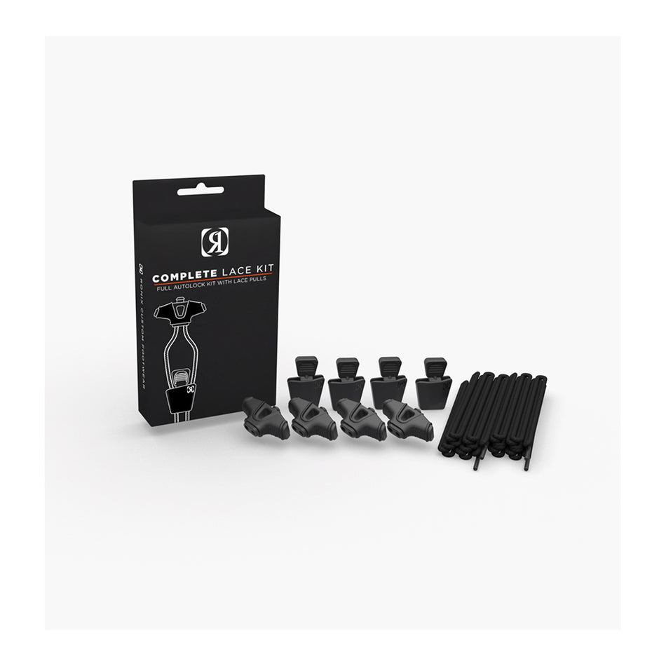 Ronix Complete Lace Kit - Black (set of 4 Laces, 4 AutoLocks, 4 Pull Handles)