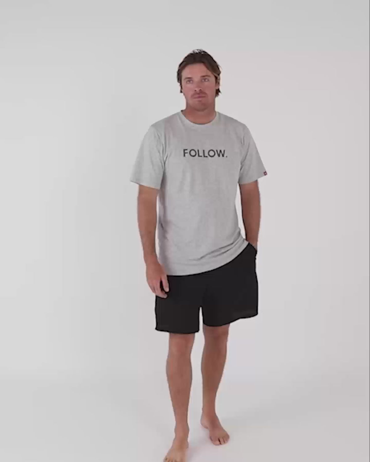 Follow Logo Tee - Grey Heather Video