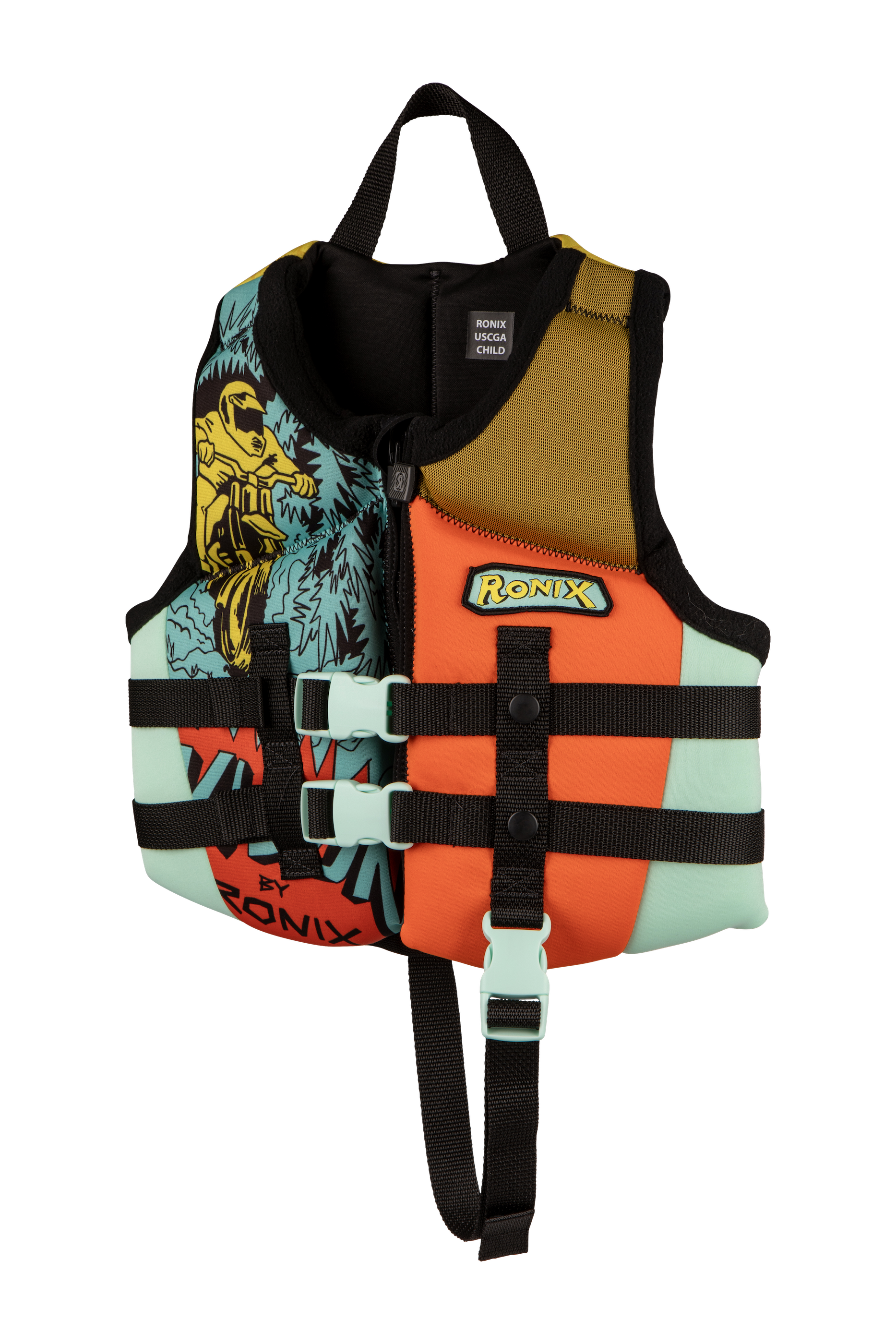 Vision - Boy&amp;#39;s CGA Life Vest - Blue/Orange/Yellow - Child (30-50lbs)