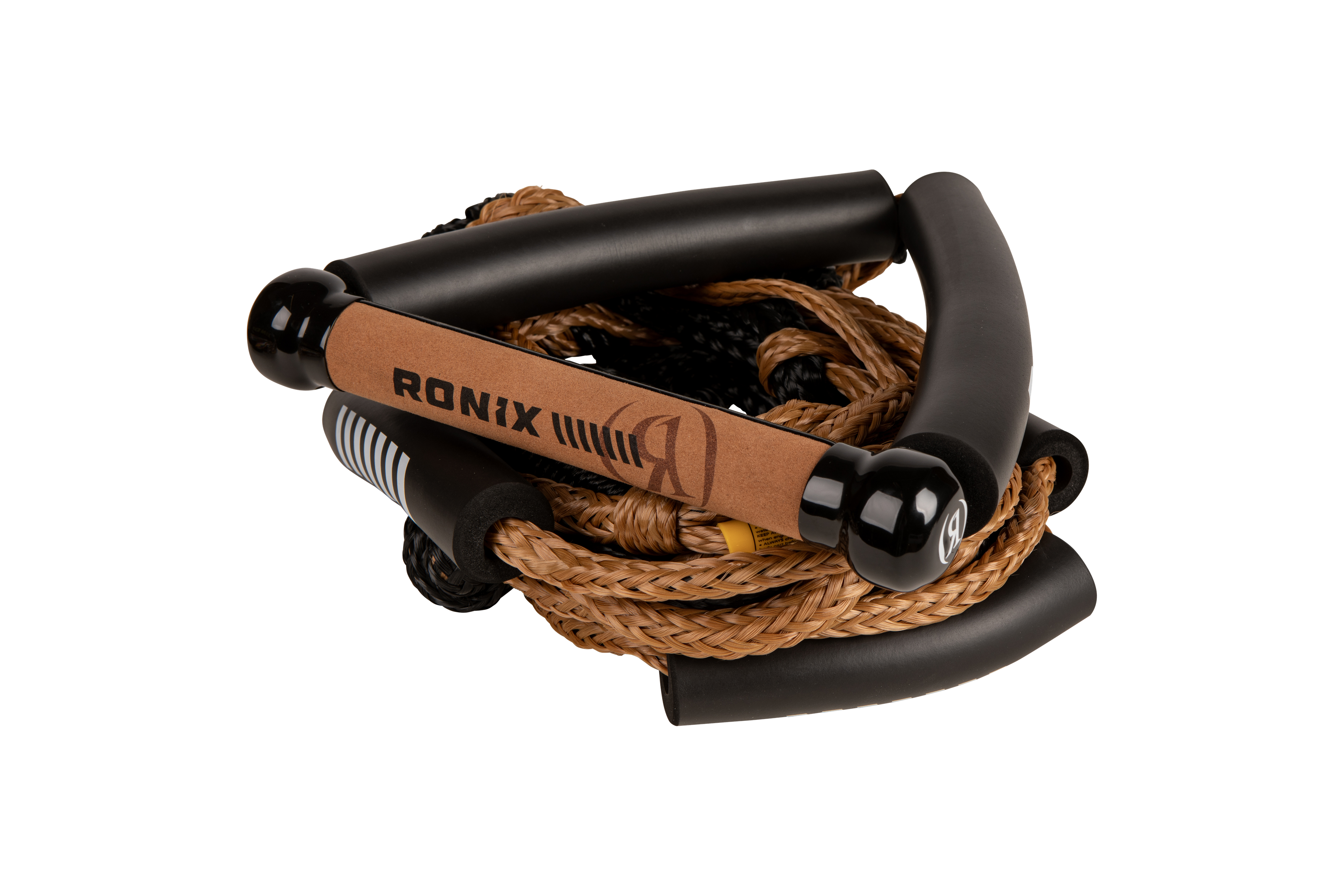 Bungee Surf Rope w/10 in. Handle Hide Grip - 25ft. 5-Sect. Rope - Mocha