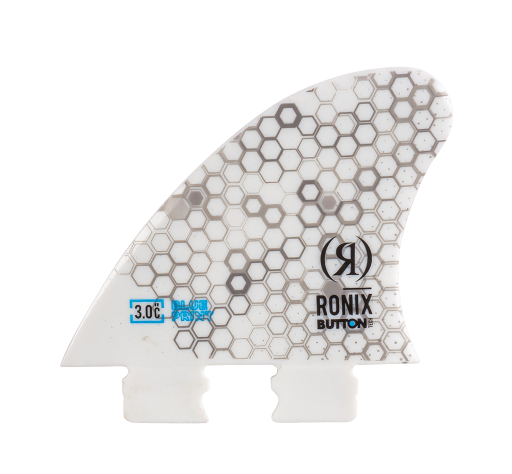 3.0 in. - Fiberglass Button - Blueprint - Center Surf Fin - White
