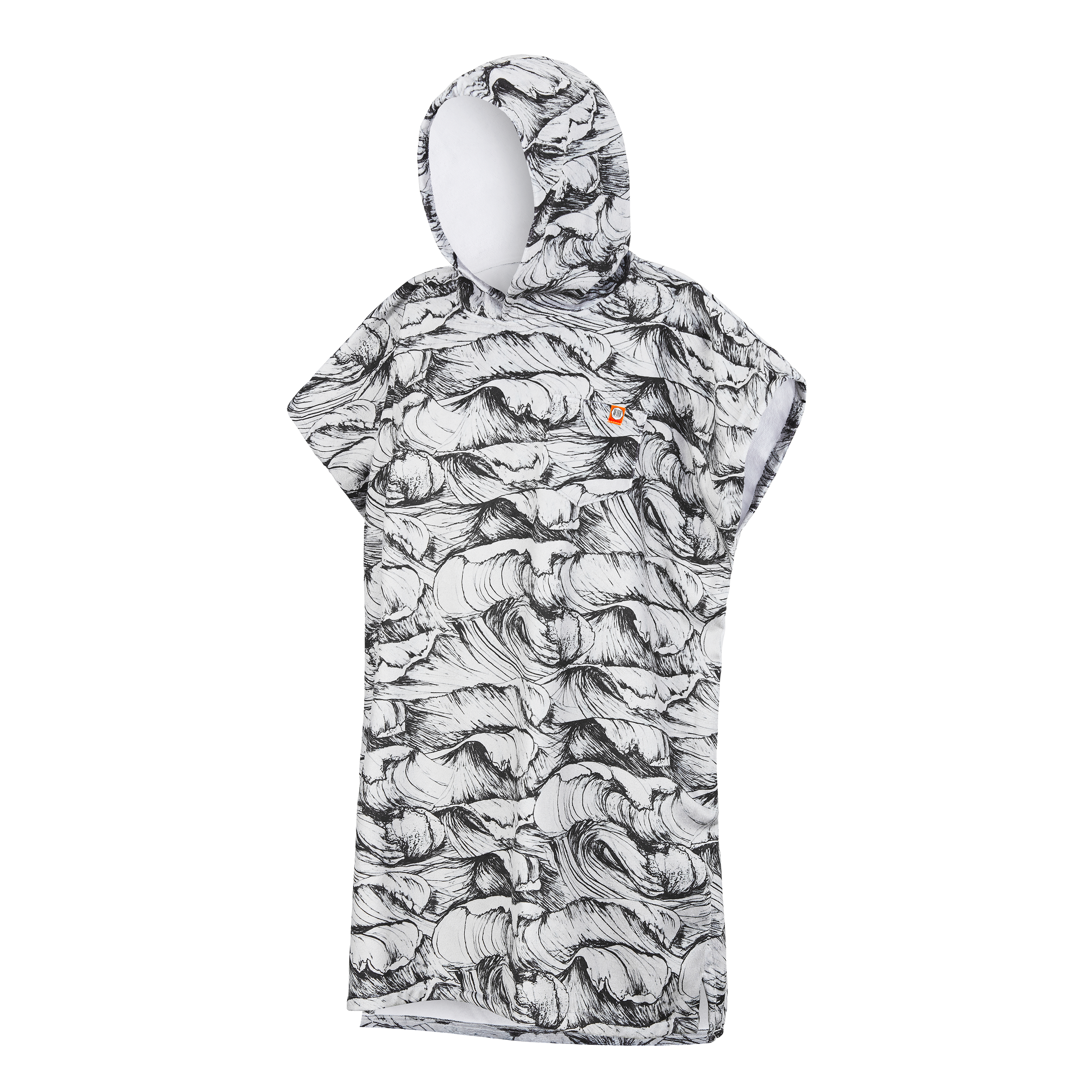 ALL OVER  PONCHO OCEAN - DARK GREY