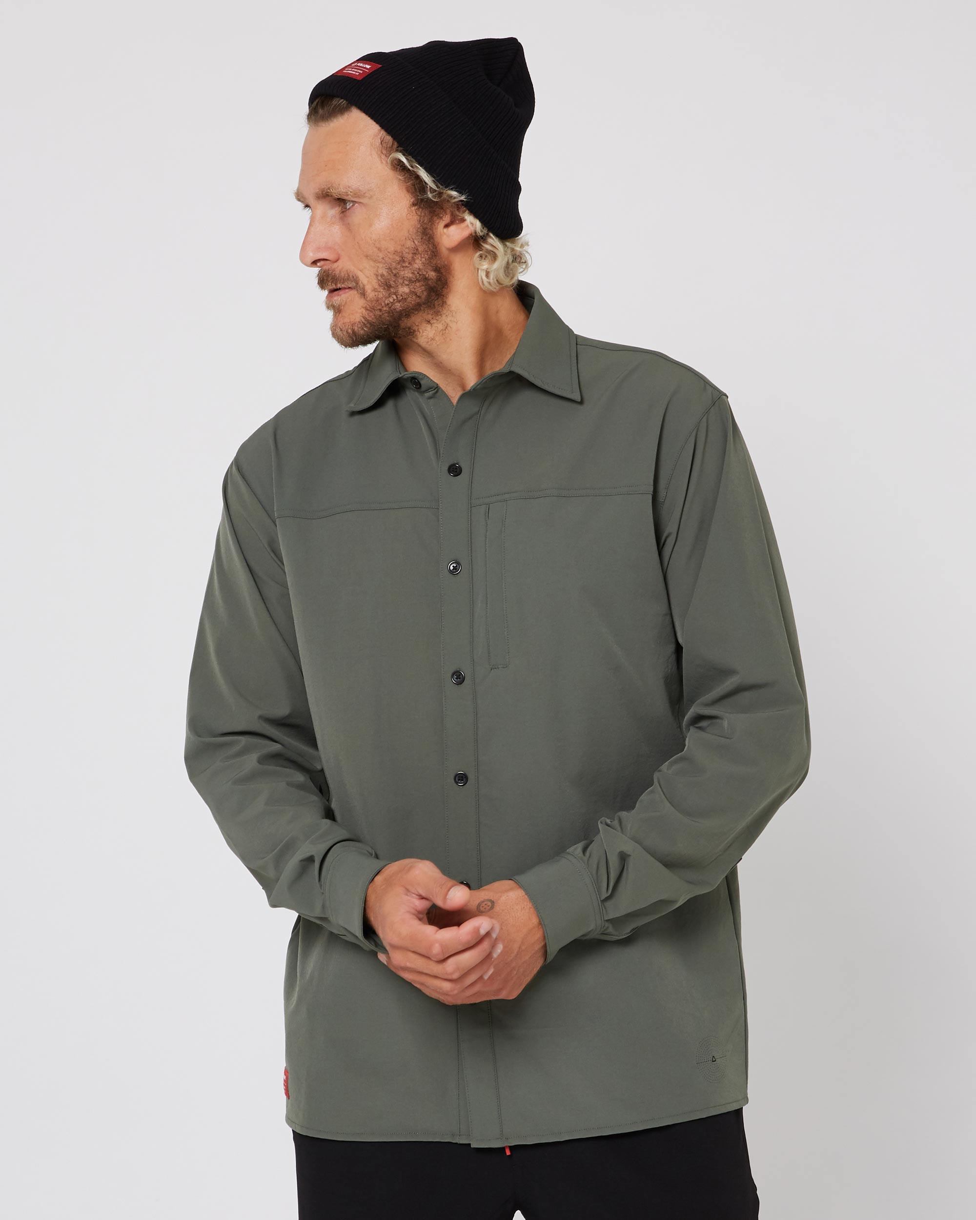 Unisex - Sun Shirt L/S Clothing - Olive