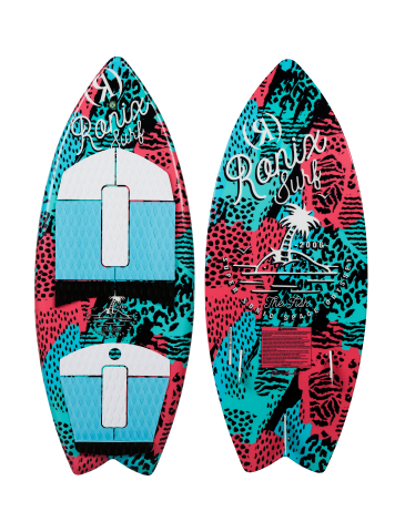 Super Sonic Space Odyssey - Girl&amp;#39;s Fish - Coral / Mint / Black - 3&amp;#39;9