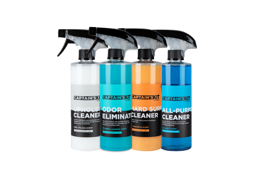 Captain’s Kit – 4pack – 16oz Cleaners (Upholstery, Hard Surface, Odor Elim., All Purpose)