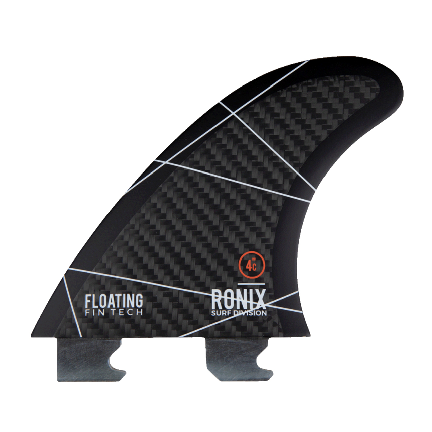 4.0 in - Floating Fin-S 2.0 Tool-Less Fiberglass - Center - Charcoal