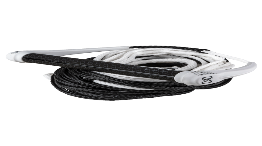 727 Foil Combo - Hide Grip 13in. Handle w/ 77.5ft. 10-Sect. Rope - White/Black