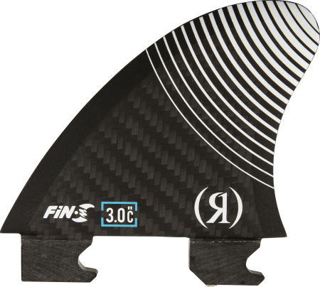 3.0 in. - Floating Fin-S 2.0 - Blueprint - Right Surf Fin - Carbon