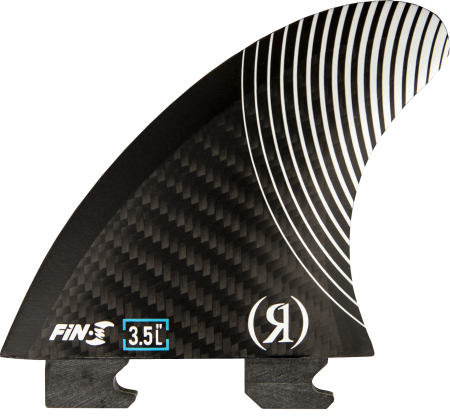 3.5 in. - Floating Fin-S 2.0 - Blueprint - Right Surf Fin - Carbon