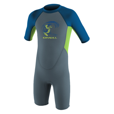Toddler Reactor-2 2mm Back Zip S/S Spring - Boys- GRA/DGL/OCN