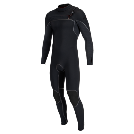 Hyperfreak Fire 5/4+ Chest Zip Full- BLK/BLK- Men