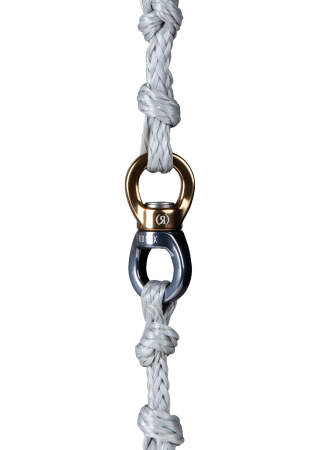 Surf  / Wake / Foil Spinner - 2ft. Rope Attachment - Silver