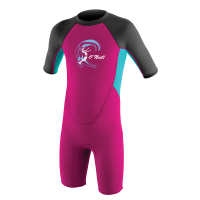 Toddler Reactor-2 2mm Back Zip S/S Spring - Girls- BER/LHTA/GRA